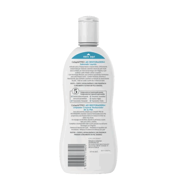 Pro AD Restoraderm - Sabonete Líquido Hipoalergênico 295ml - Image 2